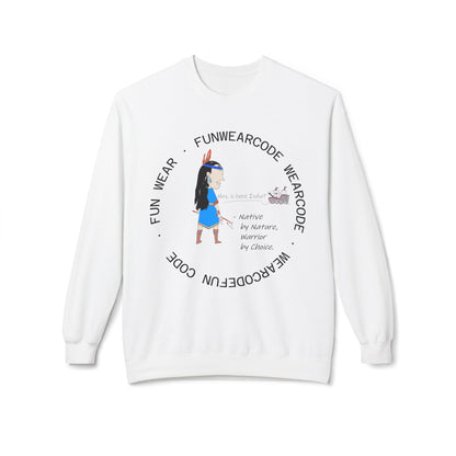 Cozy Crewneck Sweatshirt – Fun American Indian Graphic Sweatshirt | FunWearCode