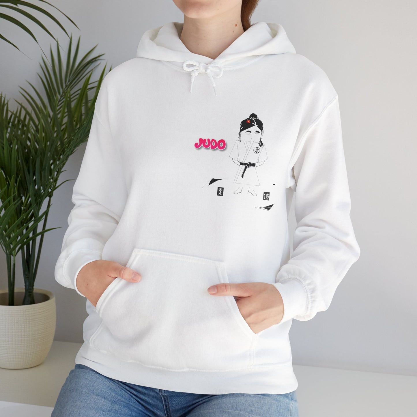 Judo Cartoon Lady Hoodie – Fun Graphic Martial Arts Sweatshirt | FunWearCode