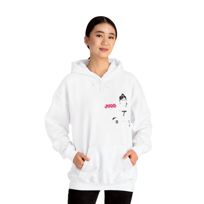 Judo Cartoon Lady Hoodie – Fun Graphic Martial Arts Sweatshirt | FunWearCode