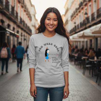 Cozy Long Sleeve Sweatshirt – Special Edition American Indian Graphic Sweatshirt | FunWearCode
