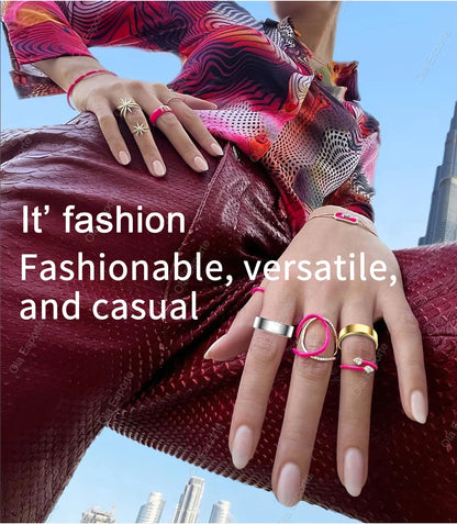 خاتم ذكي مقاوم للماء للجنسين – حارس مراقبة معدل ضربات القلب والضغط الدموي والنوم وتتبع النشاط | اختيار فان وير كود