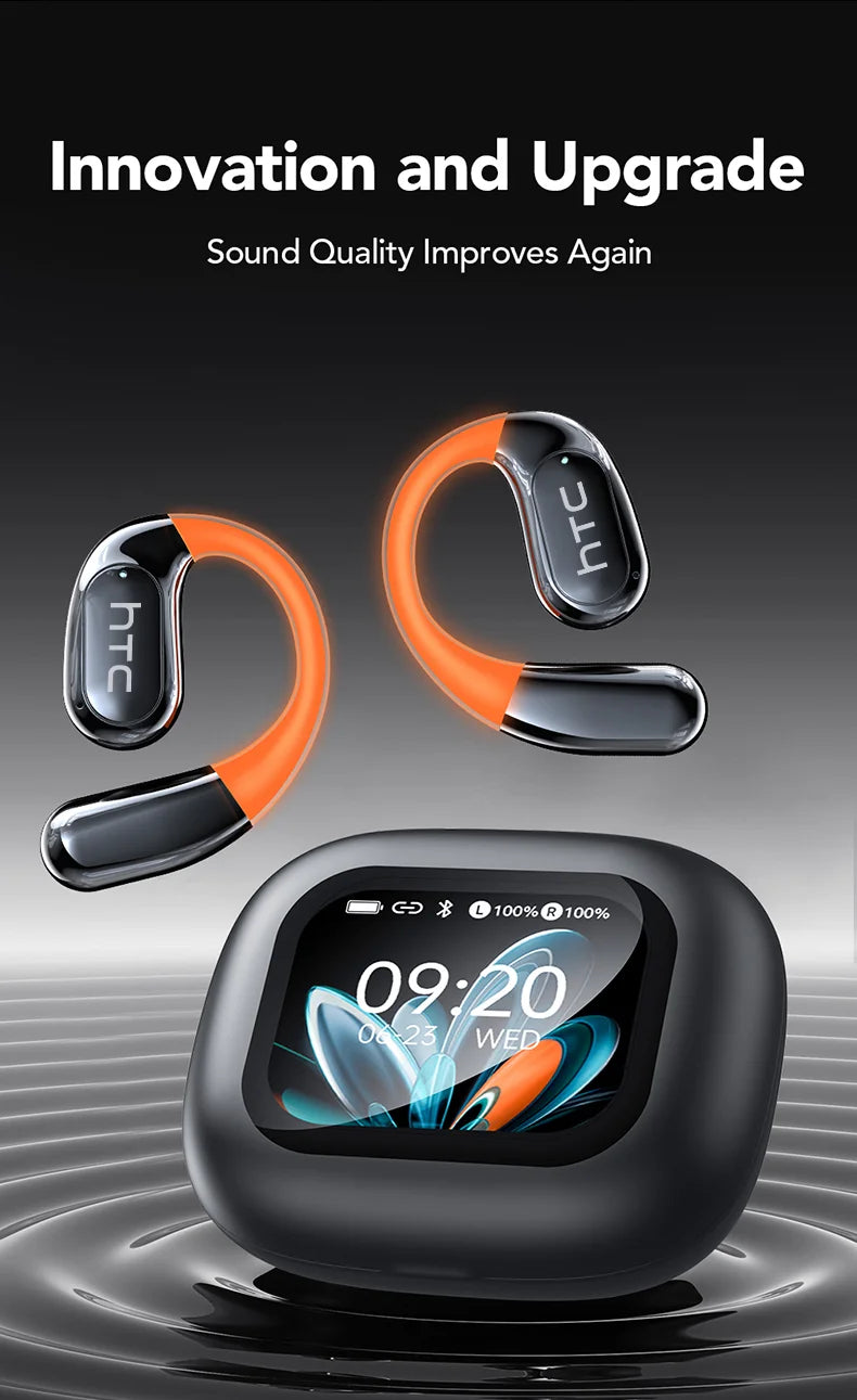 سماعات لاسلكية رياضية بمترجم ذكاء اصطناعي - شاشة لمس LCD وسماعة إضاءة خلفية | اختيار فان وير كود