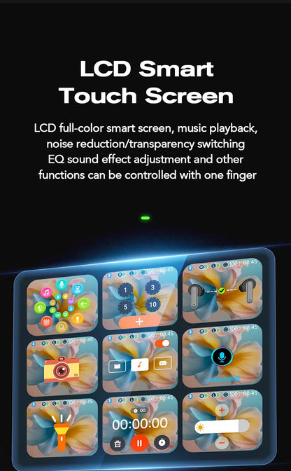 سماعات لاسلكية رياضية بمترجم ذكاء اصطناعي – سماعات بلوتوث بشاشة لمس LCD وميكروفون عالي الدقة | اختيار فان وير كود
