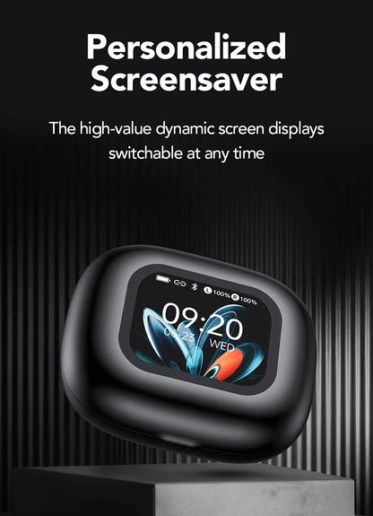 سماعات لاسلكية رياضية بمترجم ذكاء اصطناعي - شاشة لمس LCD وسماعة إضاءة خلفية | اختيار فان وير كود