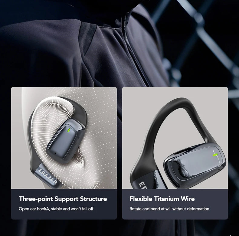 سماعات لاسلكية رياضية بمترجم ذكاء اصطناعي – سماعات بلوتوث بشاشة لمس LCD وميكروفون عالي الدقة | اختيار فان وير كود
