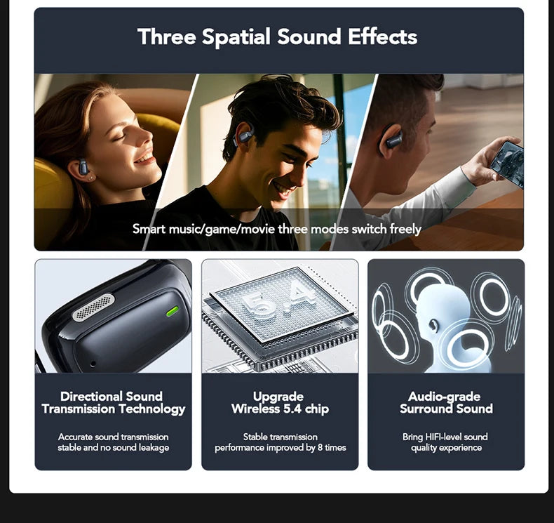 سماعات لاسلكية رياضية بمترجم ذكاء اصطناعي – سماعات بلوتوث بشاشة لمس LCD وميكروفون عالي الدقة | اختيار فان وير كود
