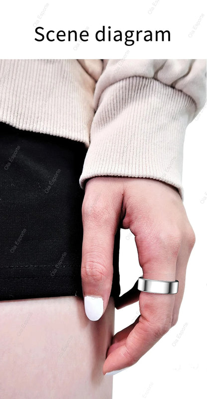 خاتم ذكي مقاوم للماء للجنسين – حارس مراقبة معدل ضربات القلب والضغط الدموي والنوم وتتبع النشاط | اختيار فان وير كود