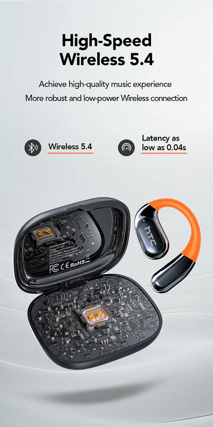 سماعات لاسلكية رياضية بمترجم ذكاء اصطناعي - شاشة لمس LCD وسماعة إضاءة خلفية | اختيار فان وير كود