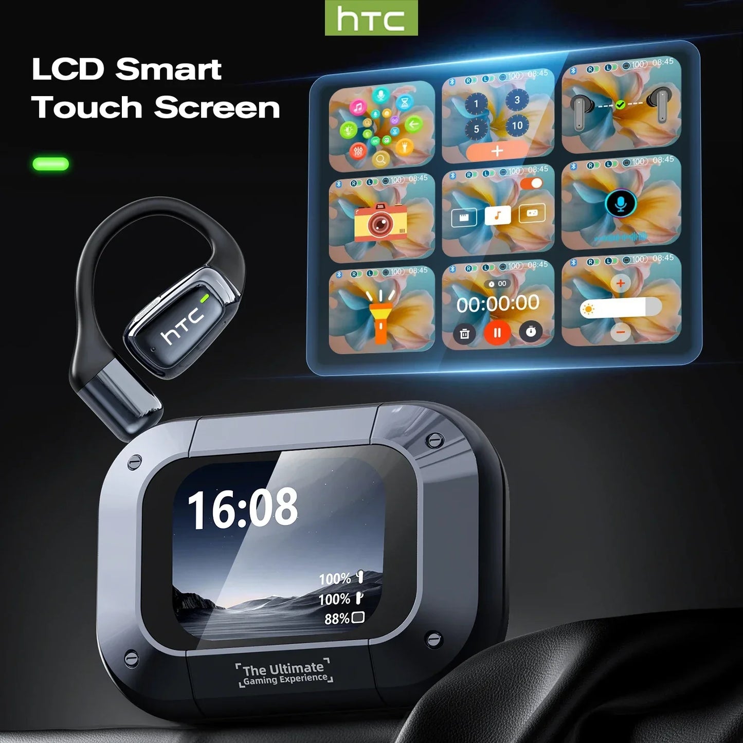 سماعات لاسلكية رياضية بمترجم ذكاء اصطناعي – سماعات بلوتوث بشاشة لمس LCD وميكروفون عالي الدقة | اختيار فان وير كود
