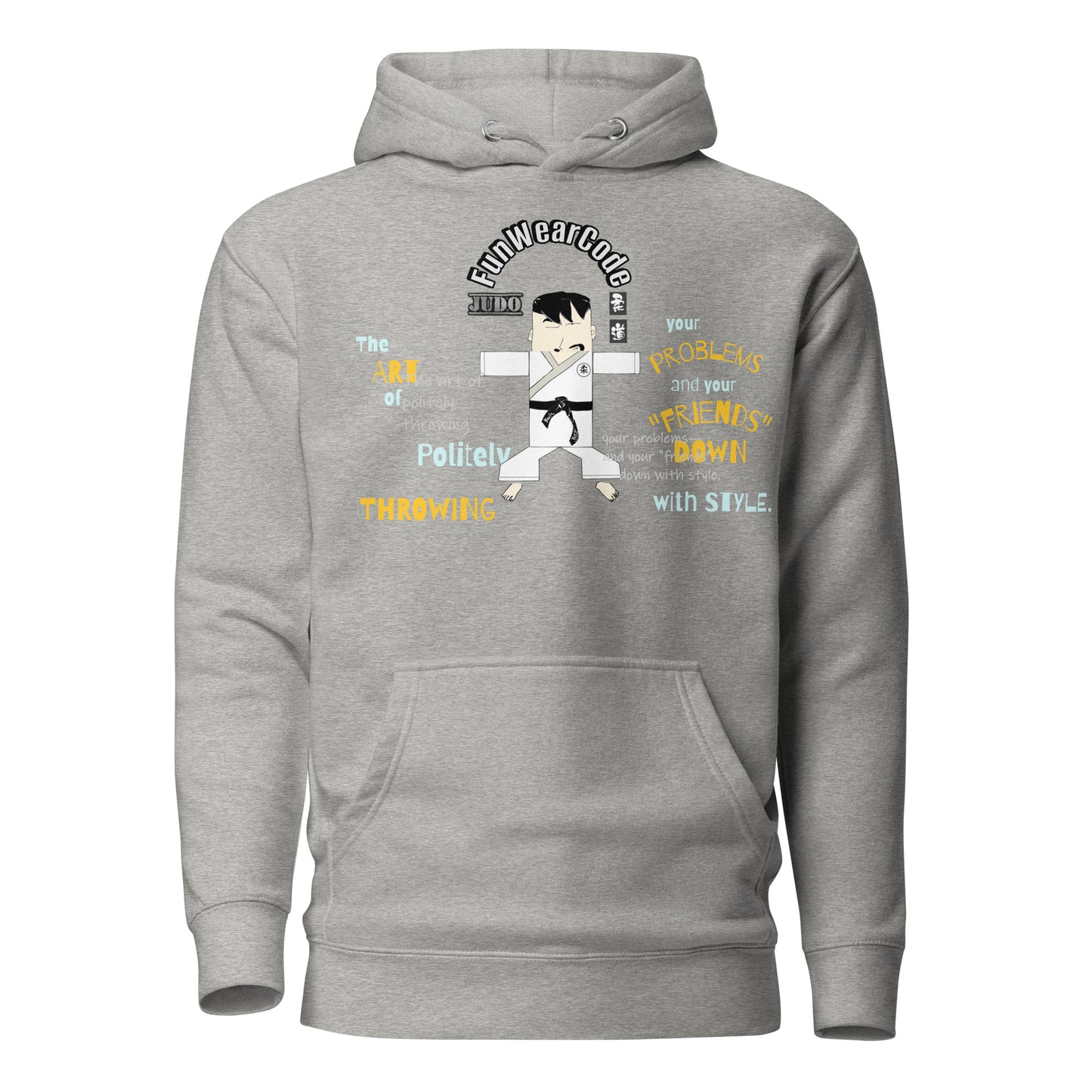 Judo Cartoon Graphic Hoodie – Fun Martial Arts | FunWearCode