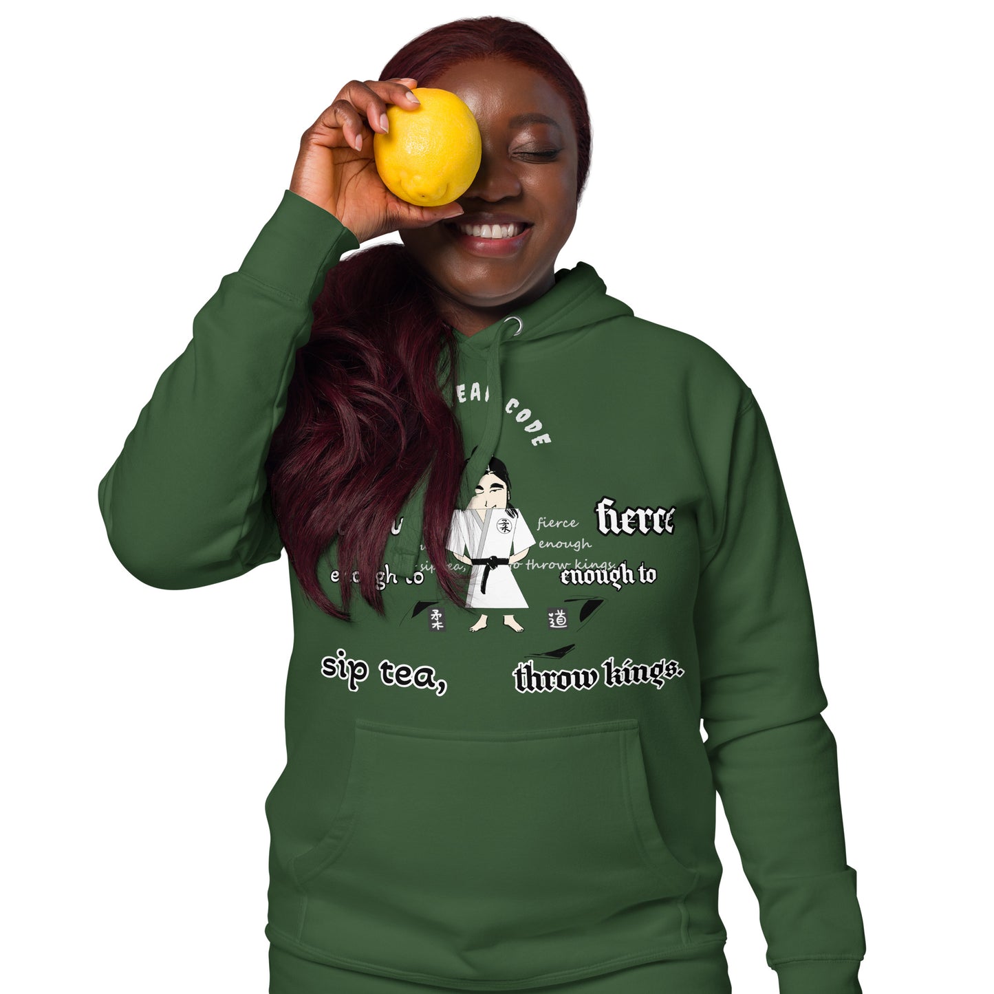 Judo Lady Graphic Cartoon Hoodie – Fun Martial Arts Sweatshirt | FunWearCode