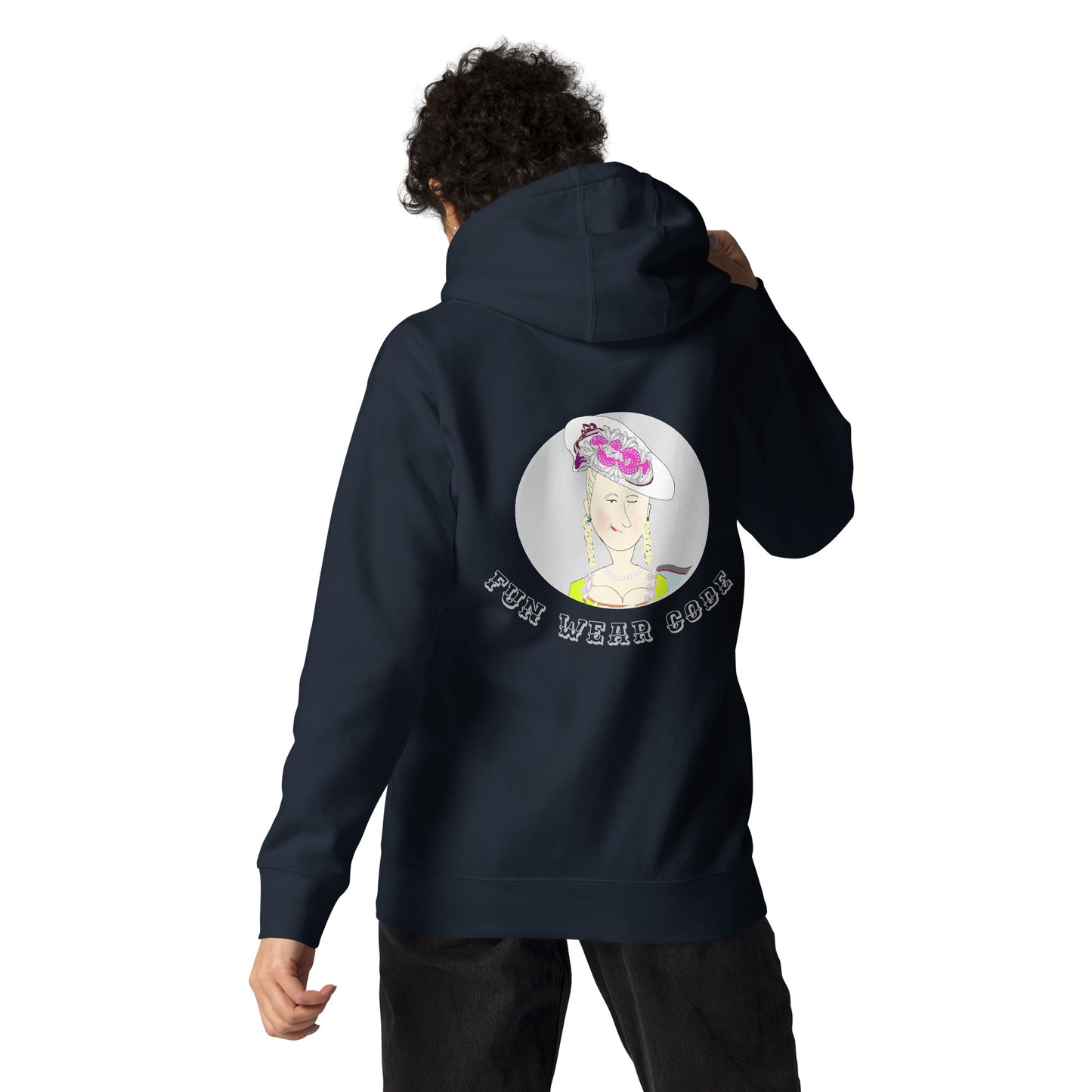 Trendy Vintage English Lady Hoodie – Stylish Retro Streetwear | FunWearCode