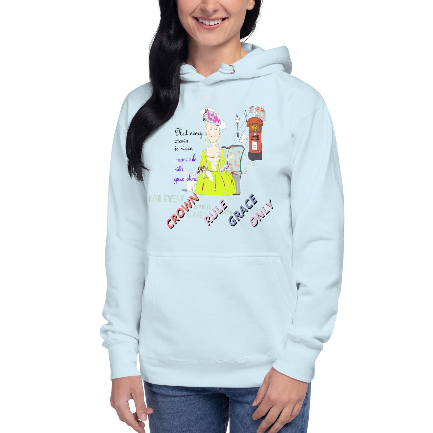 Trendy Vintage English Lady Hoodie – Stylish Retro Streetwear | FunWearCode
