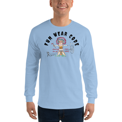 Cozy Long Sleeve Sweatshirt – Special Edition American Indian Graphic Sweatshirt | FunWearCode