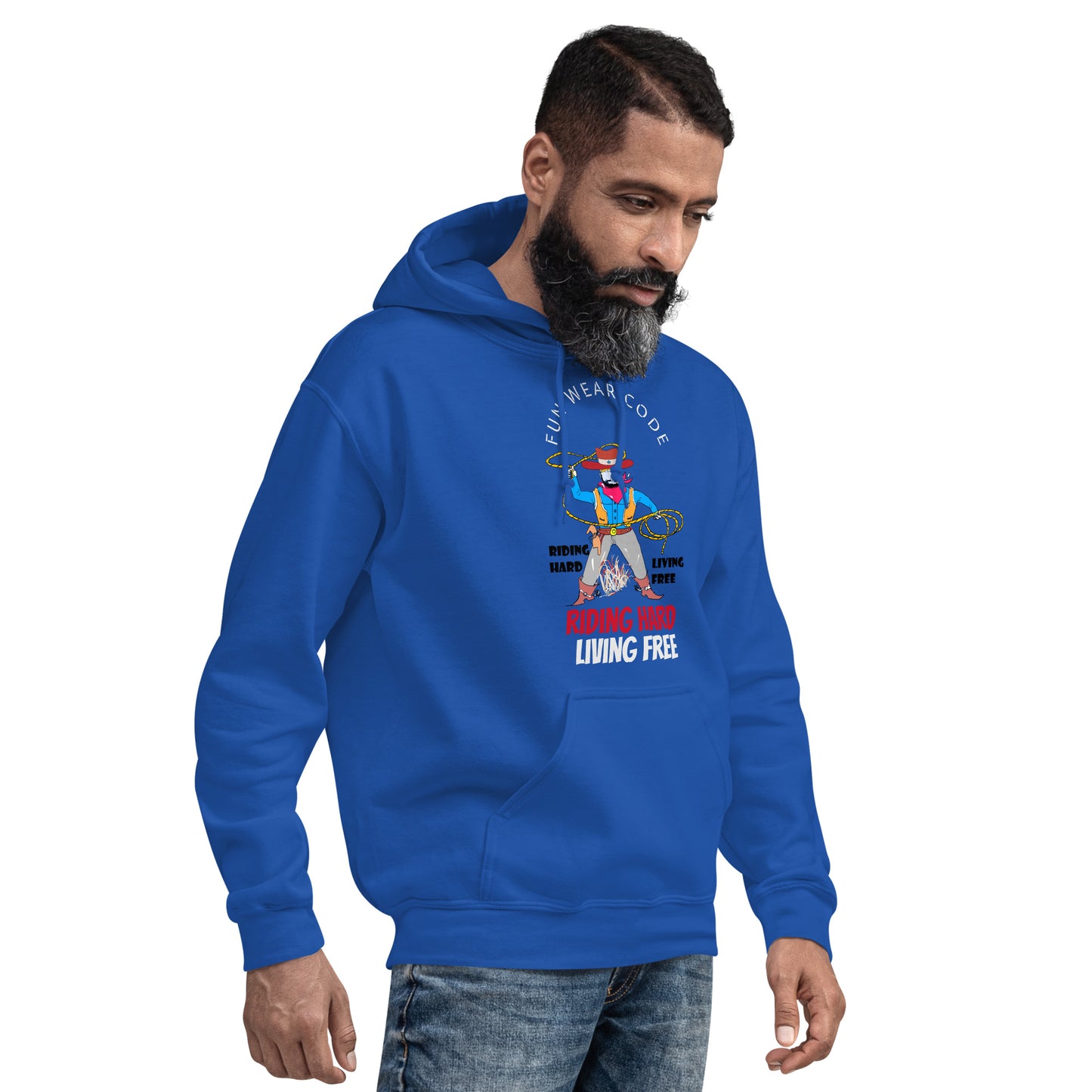 Unisex Cowboy Graphic Hoodie – Vintage Western Style Design | FunWearCode