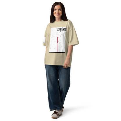 Unisex Organic Oversized High Neck T-Shirt — Human & Space 'Explore' Collection