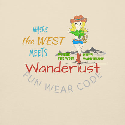 Premium Cozy Long Sleeve T-shirt – Classic Cowgirl Graphic Sweatshirt | FunWearCode