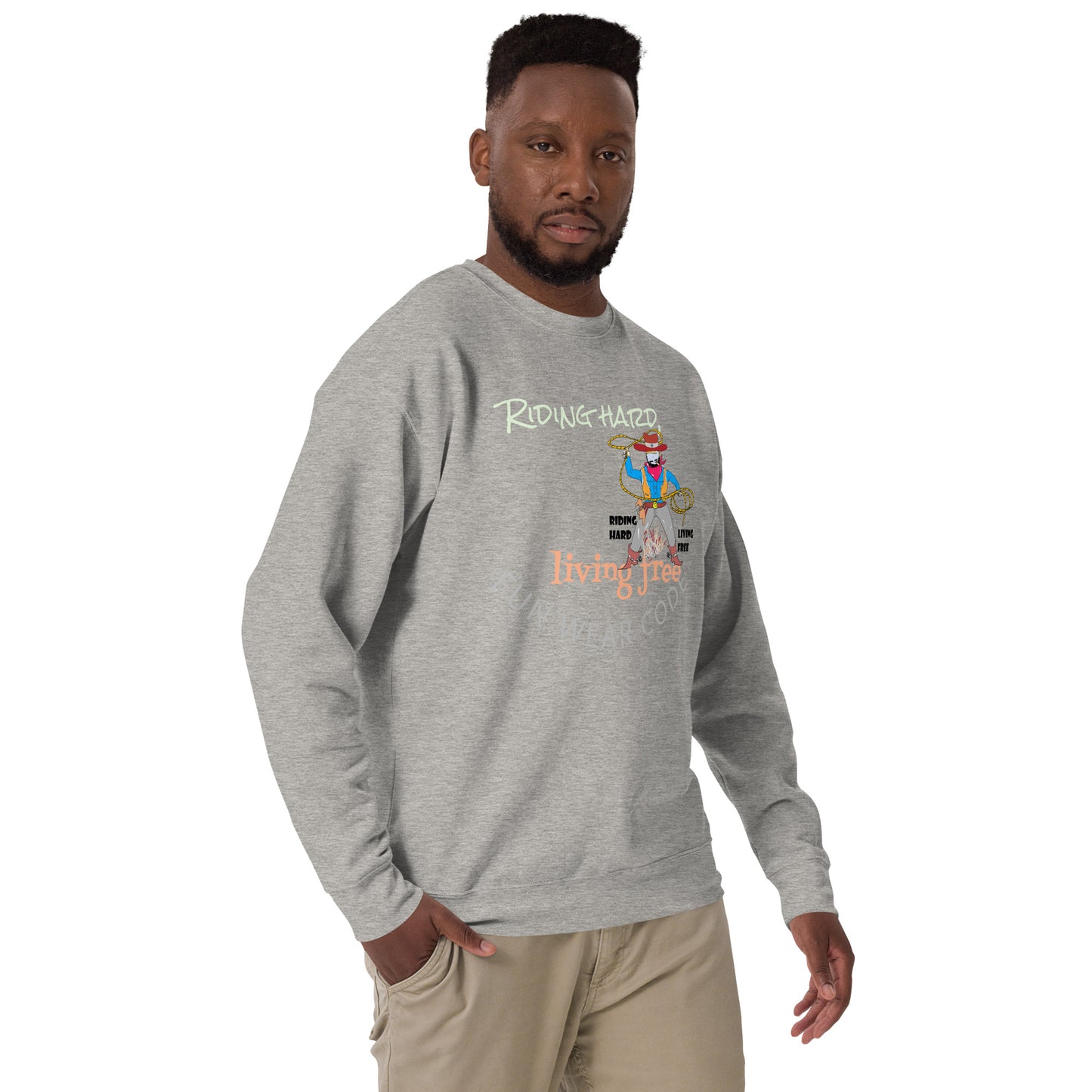 Premium Cozy Long Sleeve T-shirt – Classic Cowboy Graphic Sweatshirt | FunWearCode