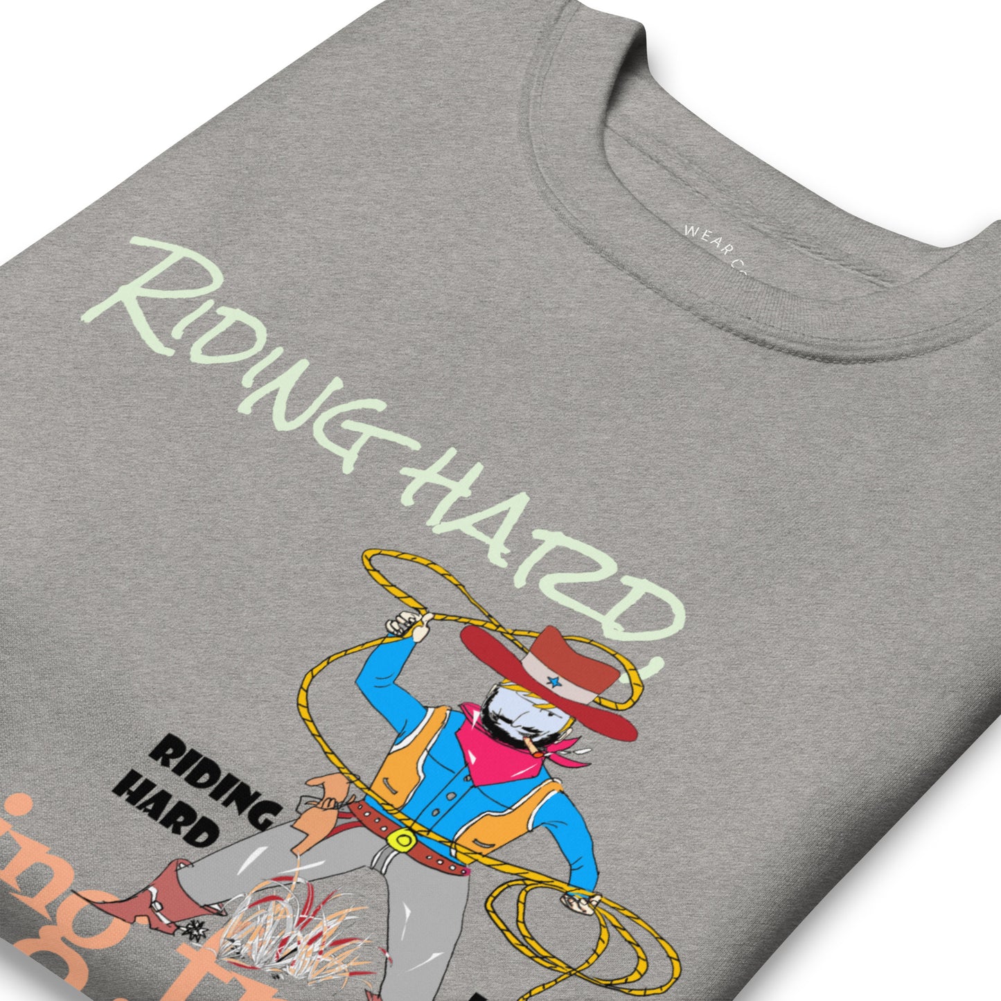 Premium Cozy Long Sleeve T-shirt – Classic Cowboy Graphic Sweatshirt | FunWearCode