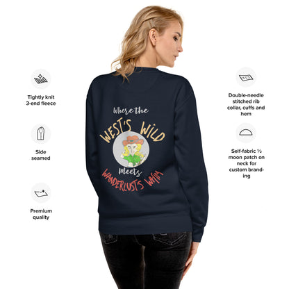 Premium Cozy Long Sleeve T-shirt – Classic Cowgirl Graphic Sweatshirt | FunWearCode
