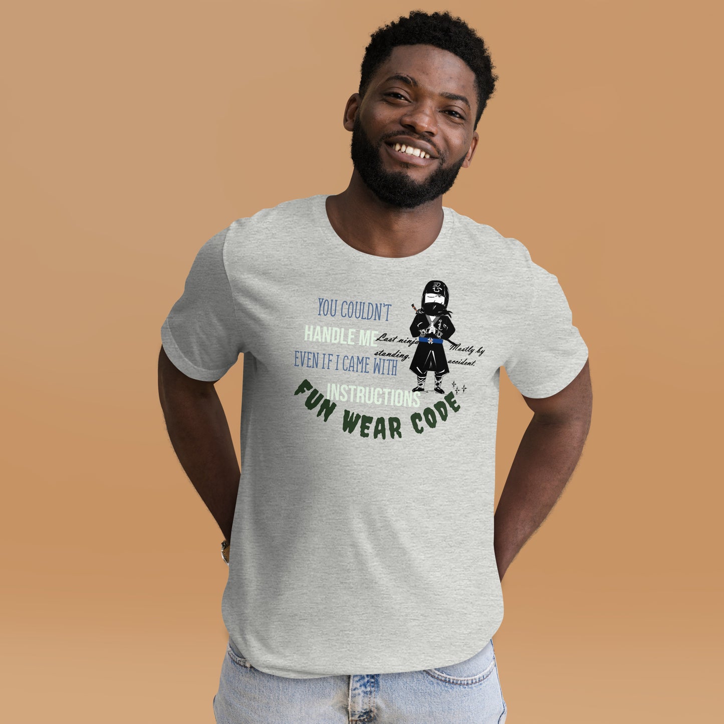 Playful Ninja Theme  T-Shirt – Japanese Martial Arts Iconic Tee | FunWearCode
