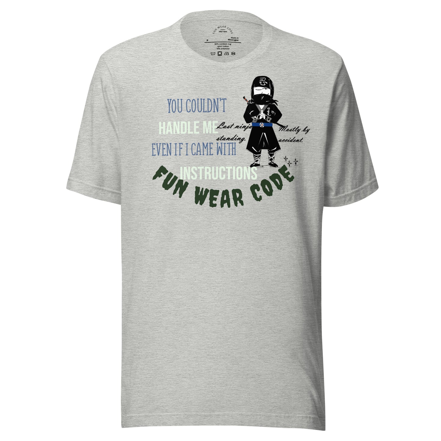 Playful Ninja Theme  T-Shirt – Japanese Martial Arts Iconic Tee | FunWearCode