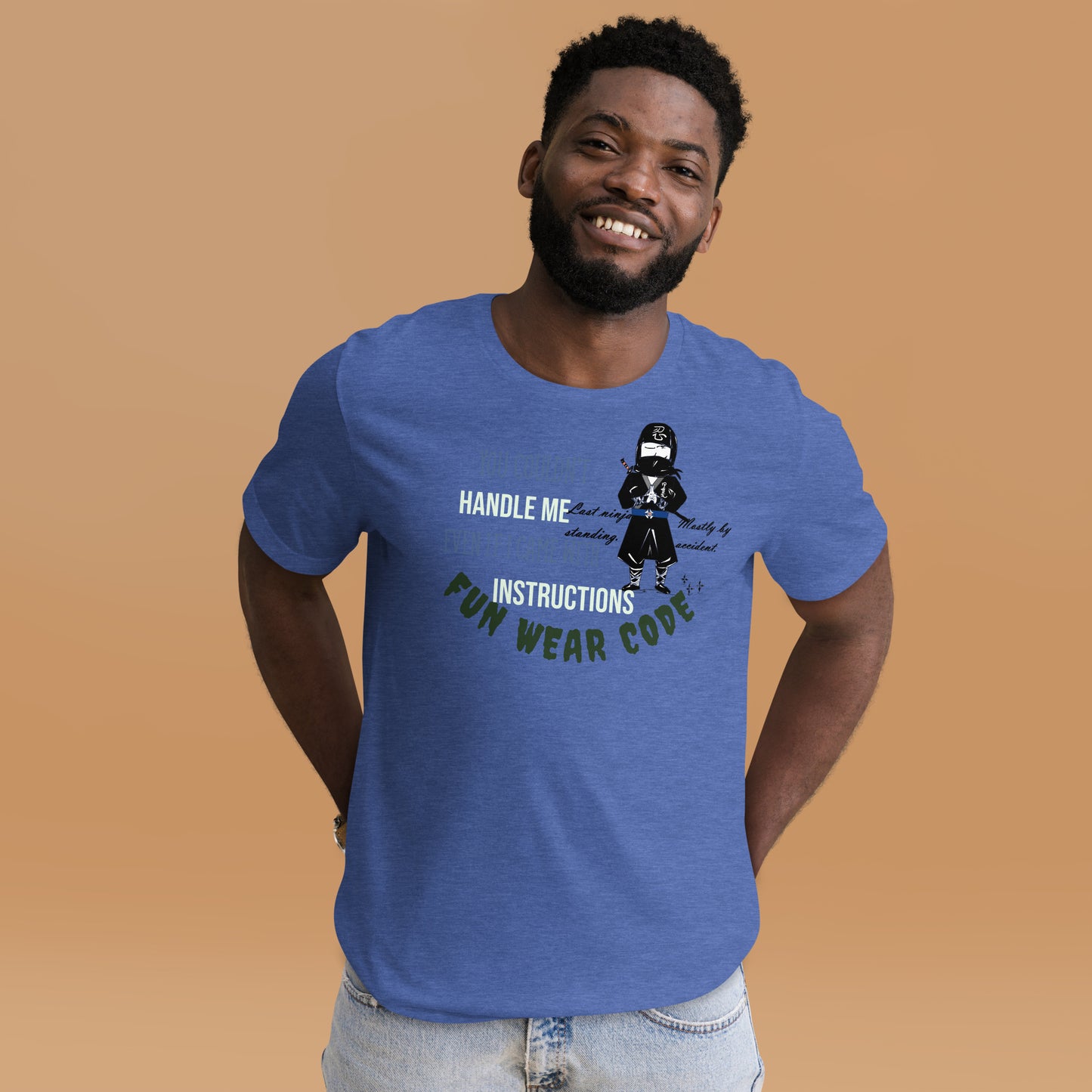 Playful Ninja Theme  T-Shirt – Japanese Martial Arts Iconic Tee | FunWearCode