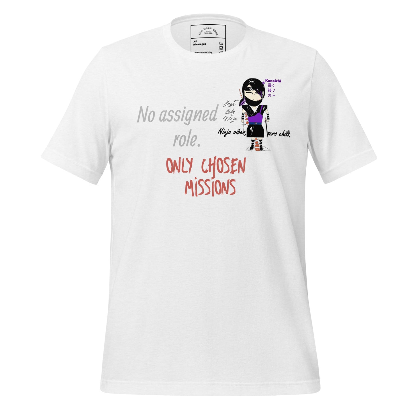 Lady Ninja Graphic T-Shirt – Feminine Martial Arts Theme Tee | FunWearCode