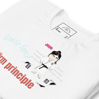 Lady Judo Theme T-Shirt – Comfortable Martial Arts Graphic Tee | FunWearCode