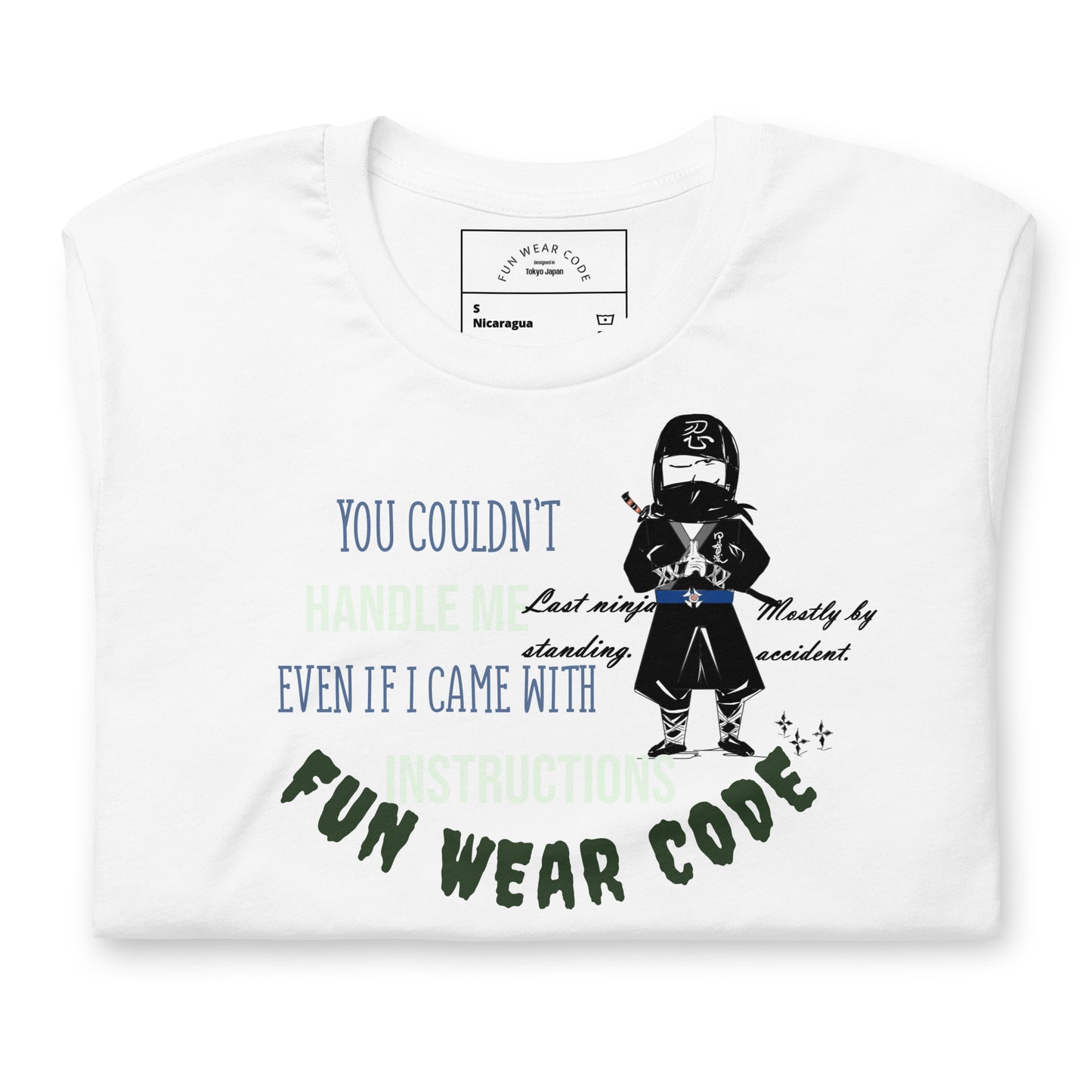 Playful Ninja Theme  T-Shirt – Japanese Martial Arts Iconic Tee | FunWearCode