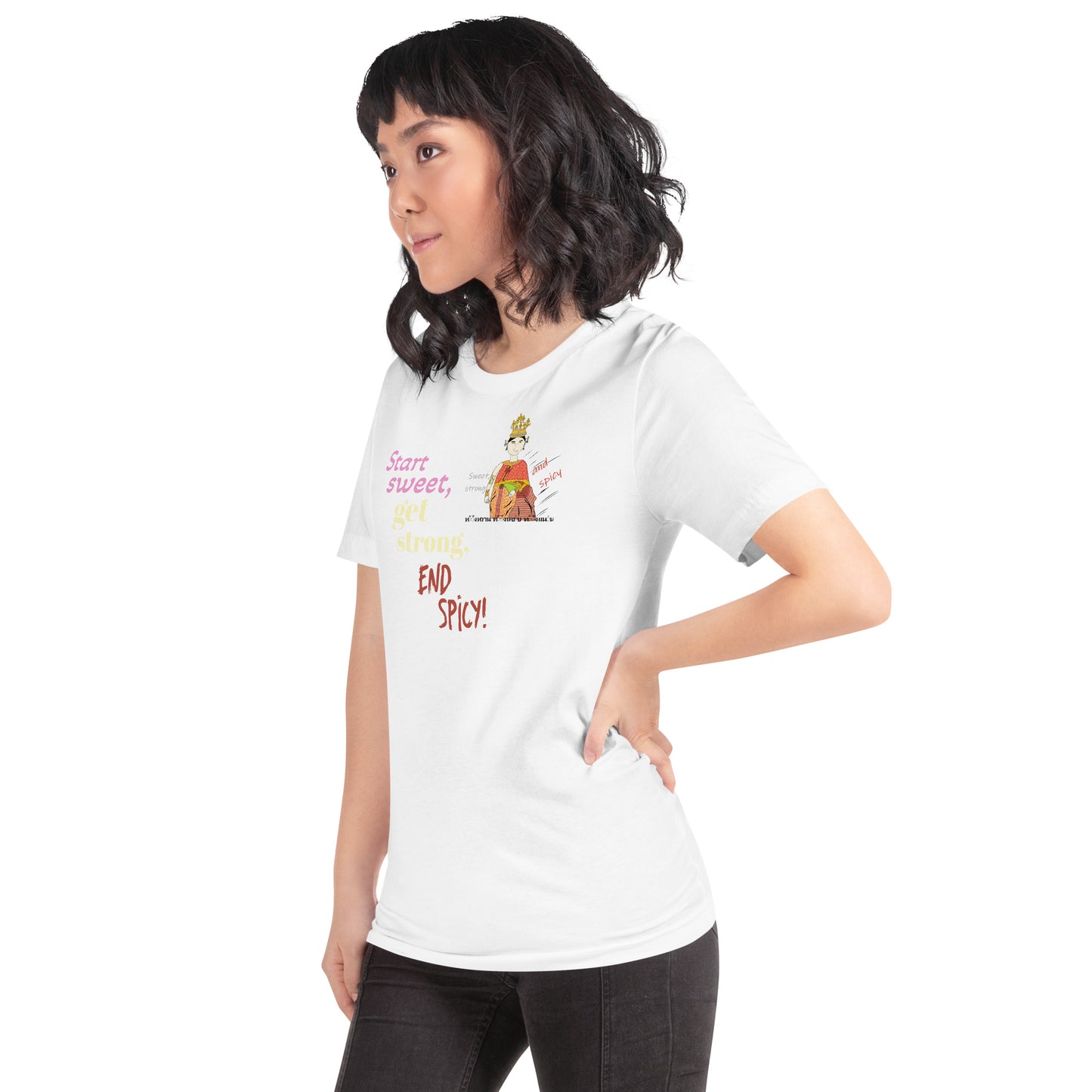 Fun Softstyle T-Shirt - Playful Thai Lady Graphic Tee | FunWearCode