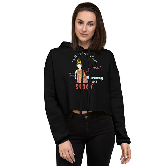 Trendy & Cozy Woman Crop Hoodie – Playful & Bold Thai Iconic Design | FunWearCode