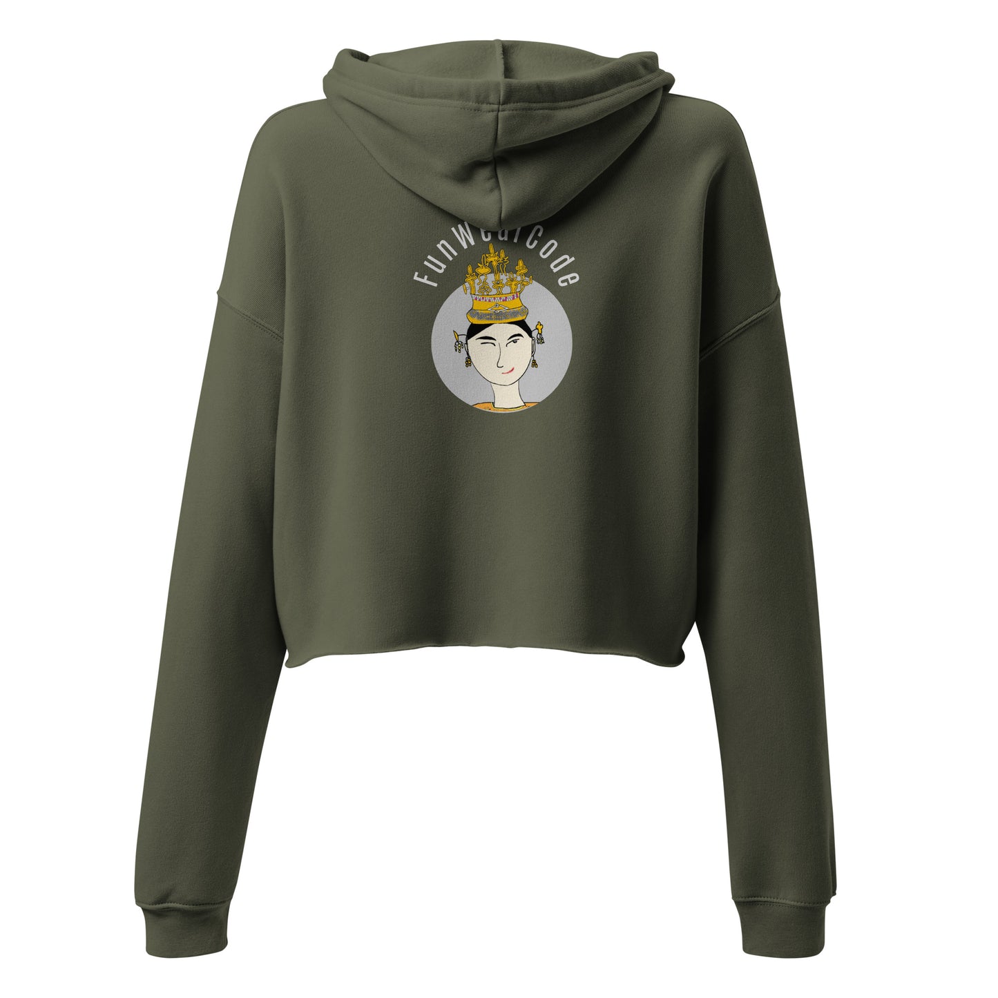 Trendy & Cozy Woman Crop Hoodie – Playful & Bold Thai Iconic Design | FunWearCode